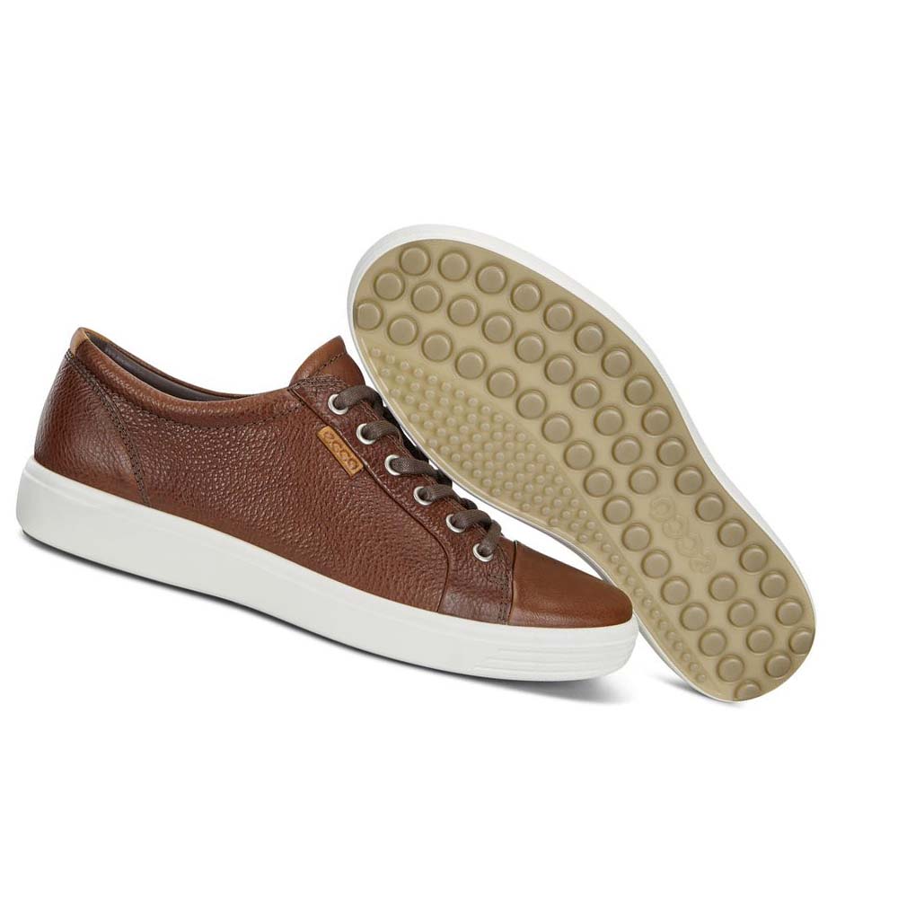 Men's Ecco Soft 7 Casual Shoes Coffee | Canada 472OKI